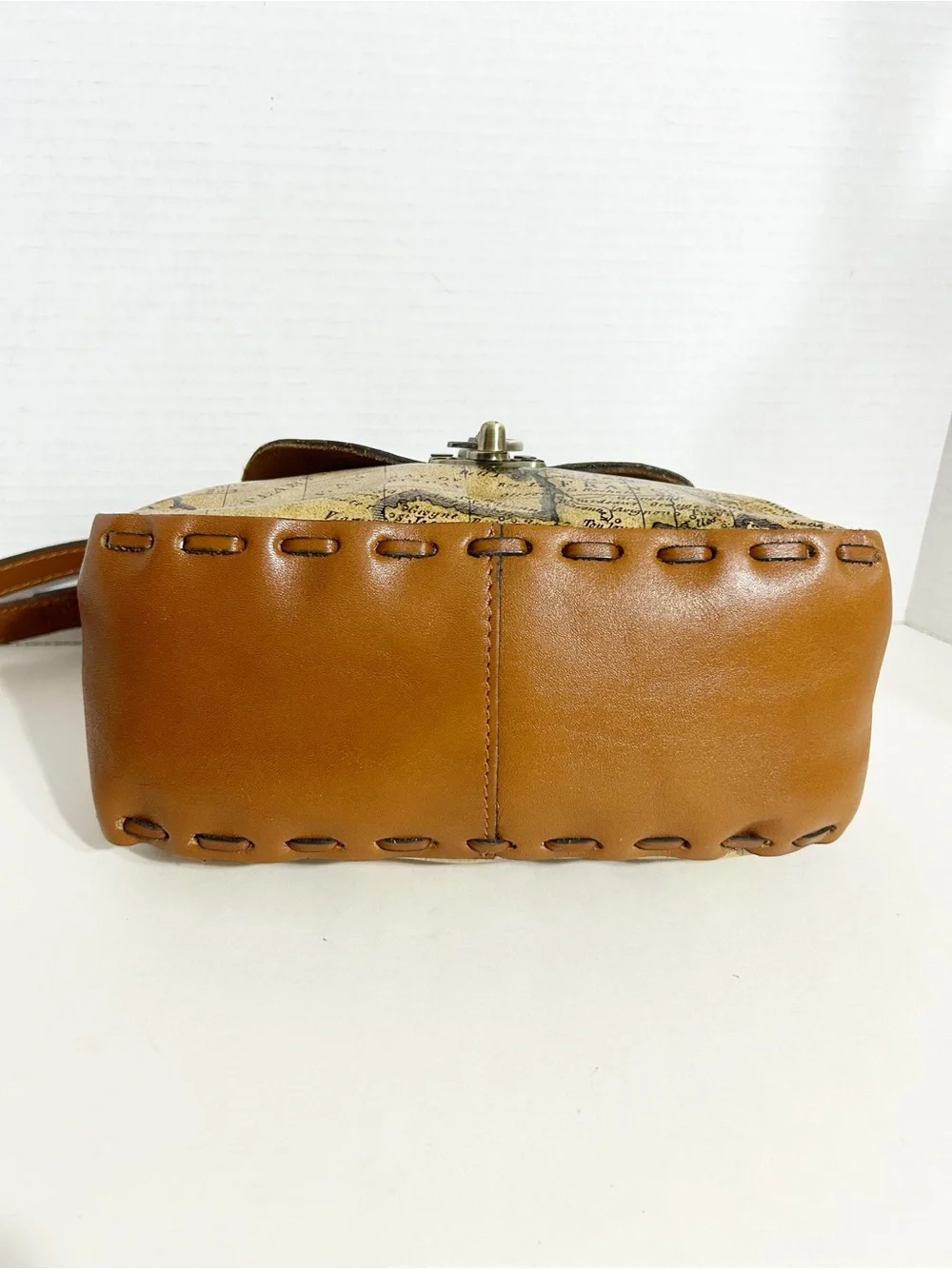 Patricia Nash Lucia European Map Crossbody Shoulder Bag Leather Vintage Style - Picture 10 of 16